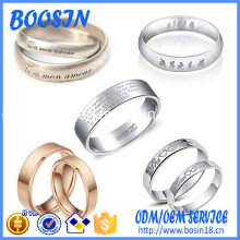 Wholesale Factory 925 Silver Ring with Custom Name Engraved